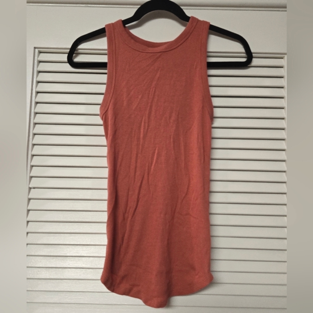 A New Day - Orange Ribbed Sleeveless Top